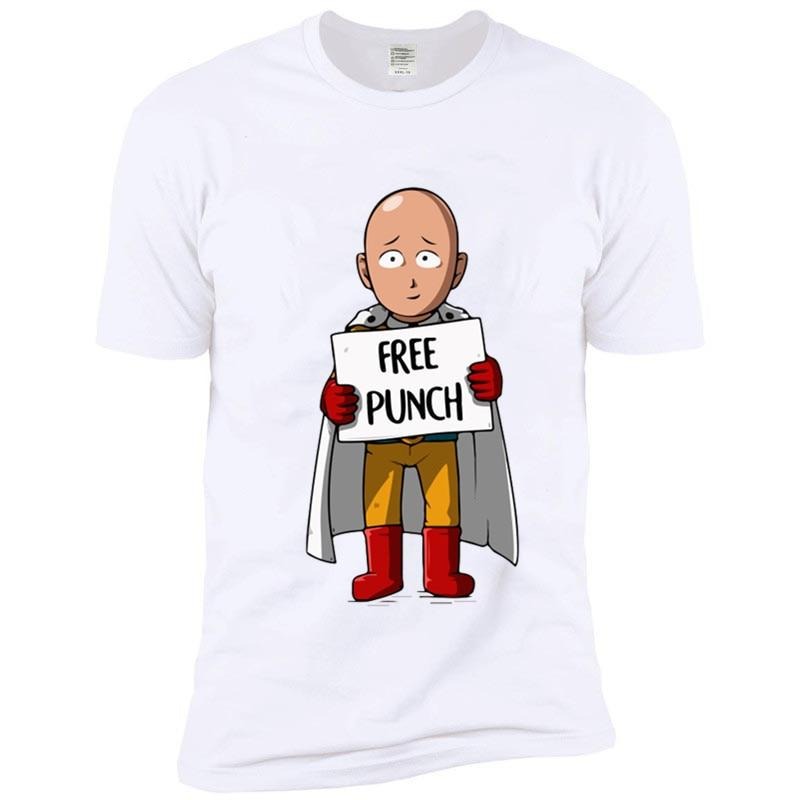 t-shirt saitama one punch man free punch
