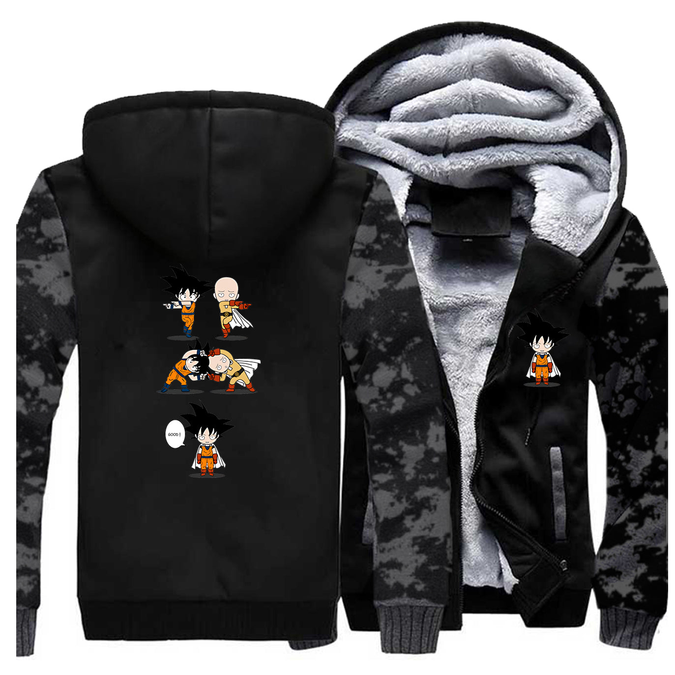 Veste Polaire camouflage One Punch Man Saitama Goku