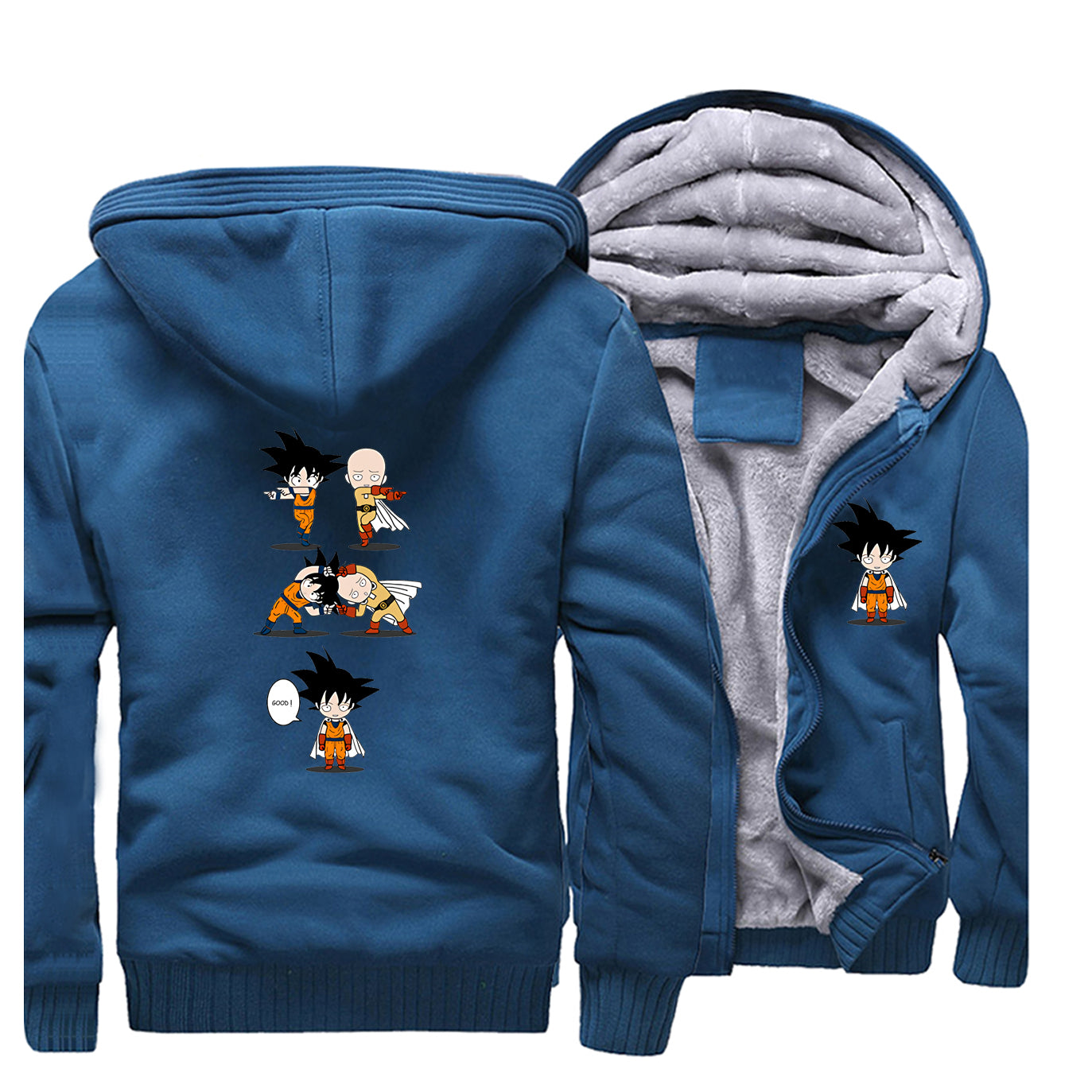 Veste Polaire bleu One Punch Man Saitama Goku