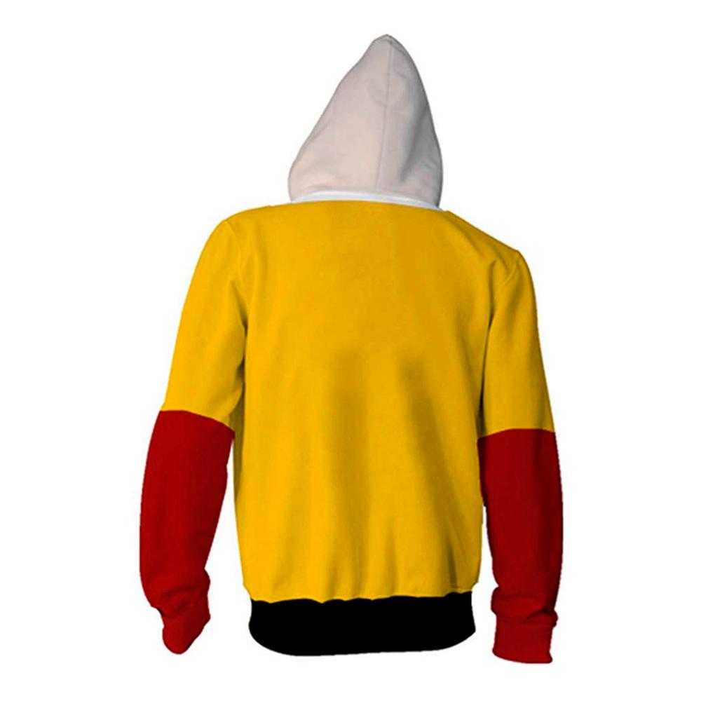 Veste One Punch Man Saitama Jaune & Rouge dos