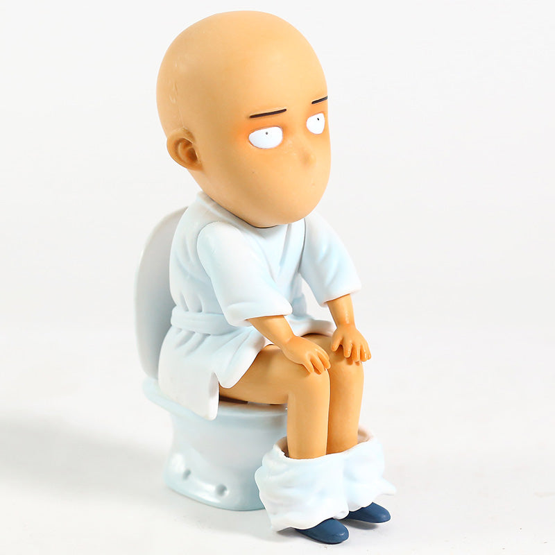 Figurine One Punch Man Saitama charanko toilette