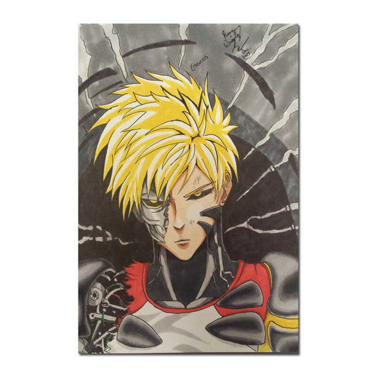 Poster one punch man Genos mi humain