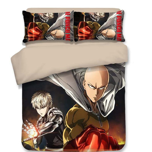 Housse de couette One Punch Man Saitama Genos Héros