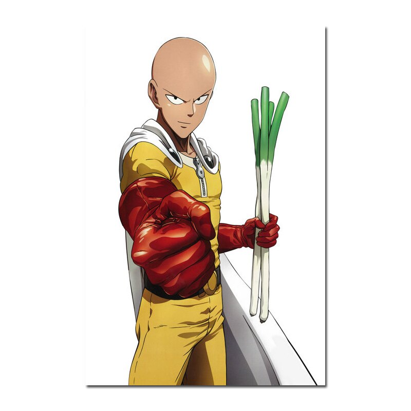 Poster one punch man saitama poireaux