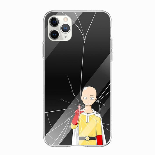 Coque One Punch Man iPhone Saitama Casse Vitre