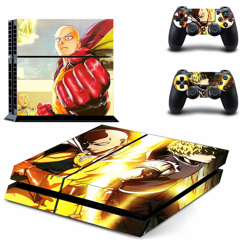 Stickers PS4 Slim One Punch Man Saitama chauve capé