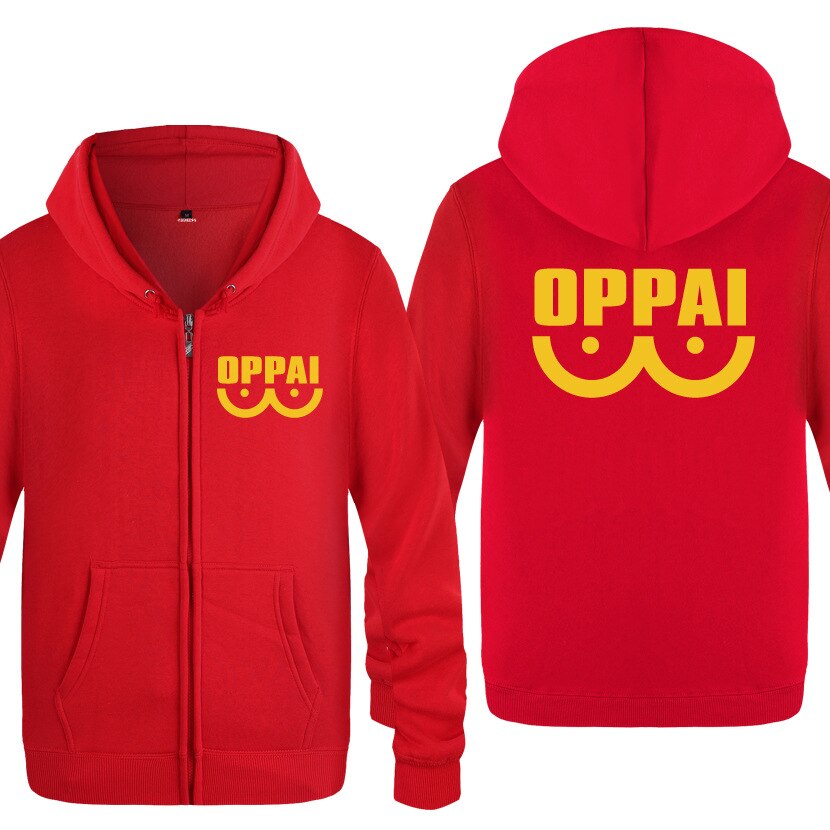 veste one punch man oppai rouge jaune