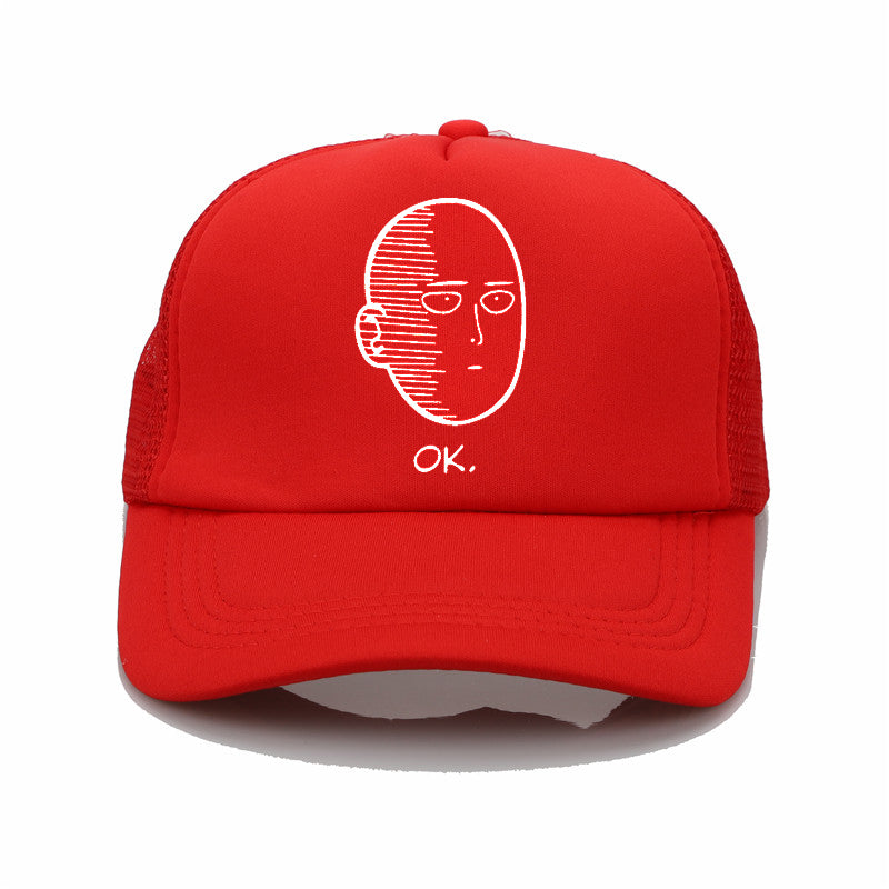 Casquette One Punch Man Saitama Ok rouge