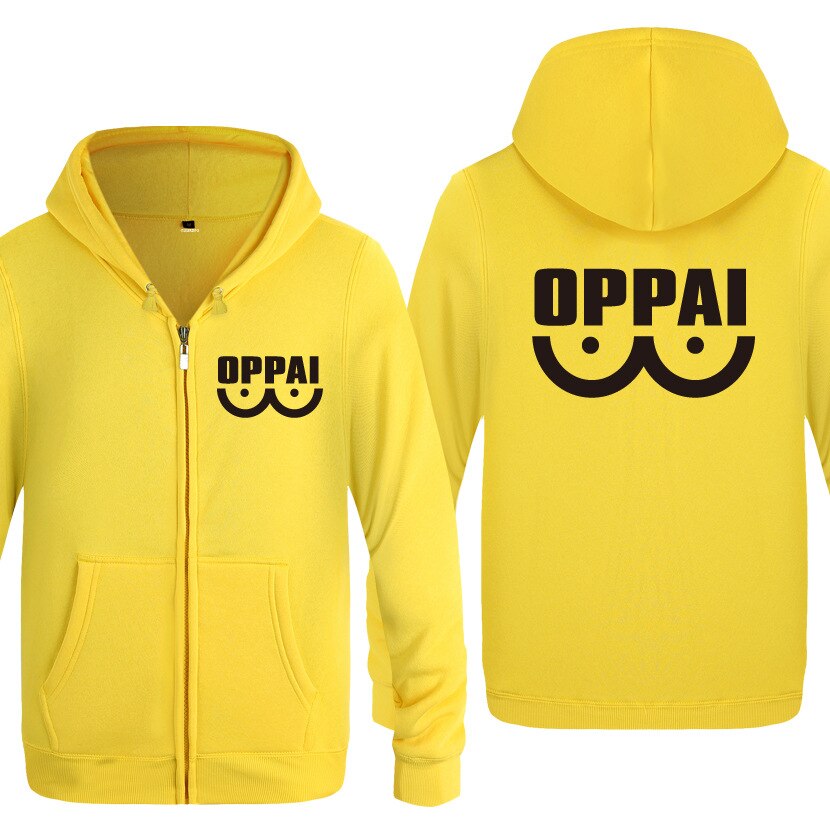 veste one punch man oppai jaune noir