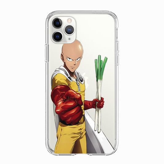 Coque One Punch Man iPhone Saitama Poireau