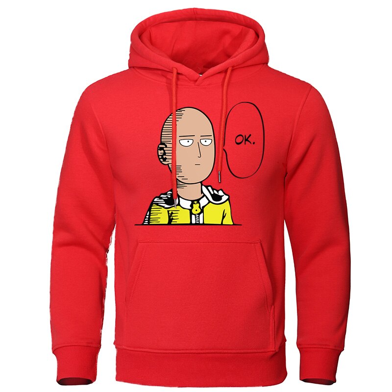 sweat one punch man saitama ok couleur rouge