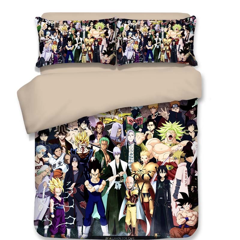 Housse de couette One Punch Man Dbz Bleach Naruto