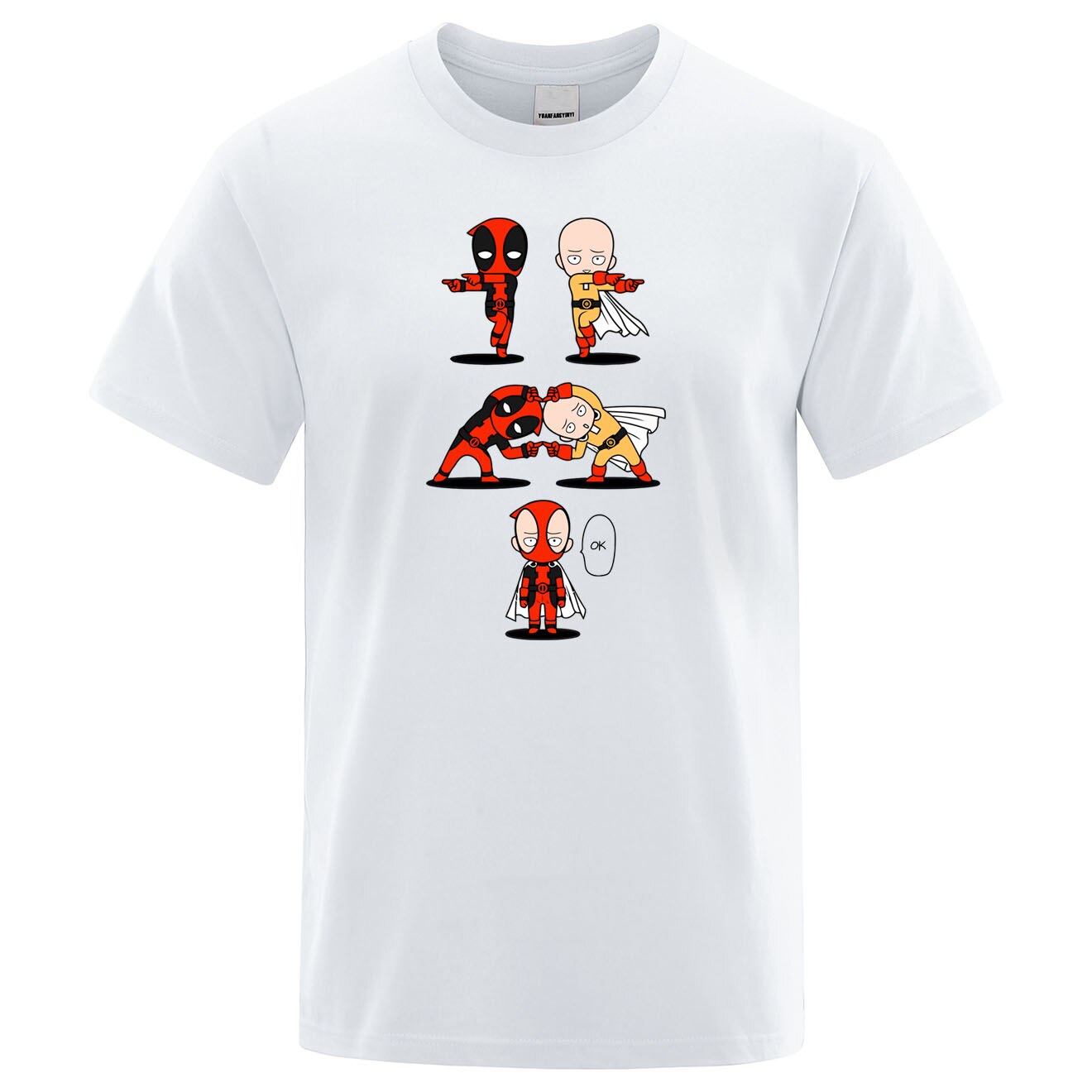 t-shirt one punch man saitama deadpool