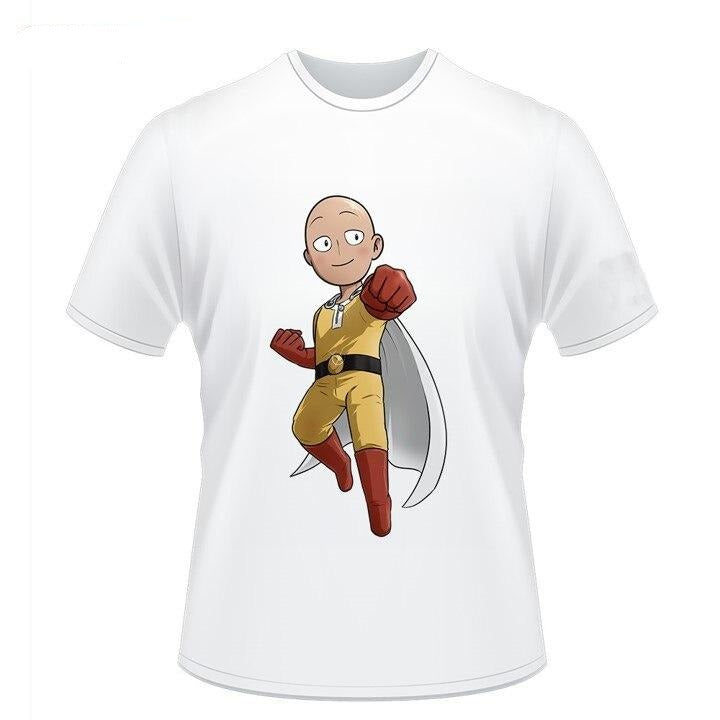 T-Shirt One Punch Man Saitama sans cheveux