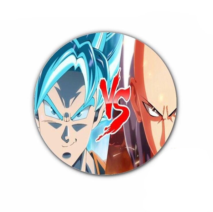 Pin's One punch man Saitama vs Goku SSJ Bleu