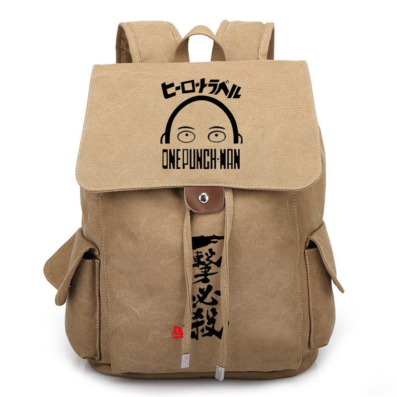 Sac à dos One Punch Man Saitama beige