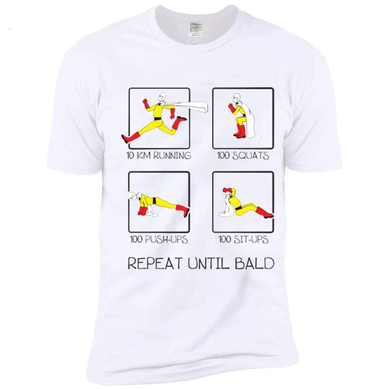 t-shirt one punch saitama entrainement