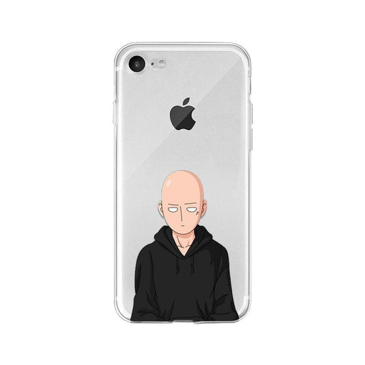 Coque One Punch Man iPhone Saitama Sweat Noir