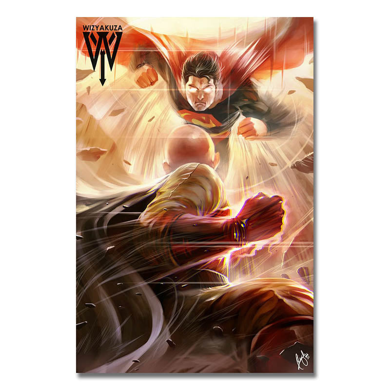 Poster Toile One Punch Man Saitama vs Superman
