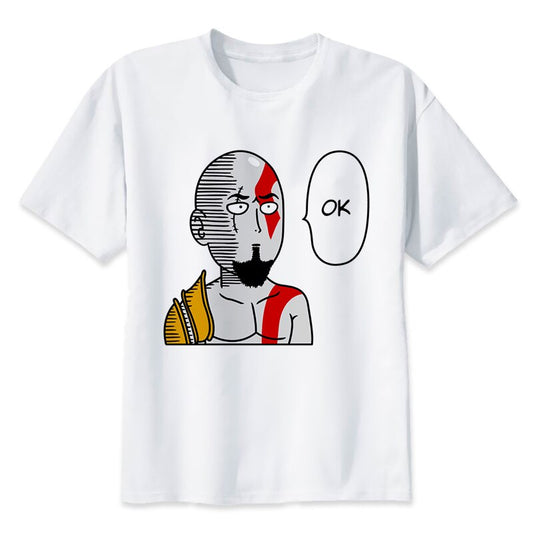 t-shirt one punch man saitama kratos god of war