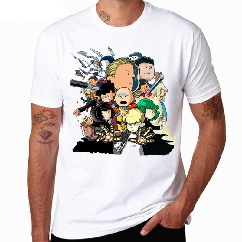 t-shirt one punch man héros classe S caricature
