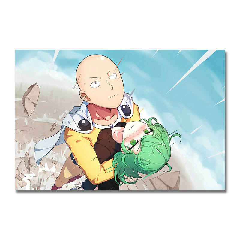 Poster Toile One Punch Man Saitama sauve Tatsumaki