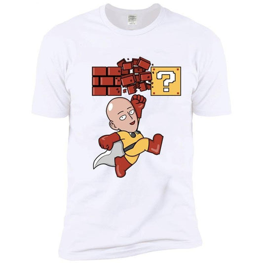 t-shirt saitama one punch man mario bros