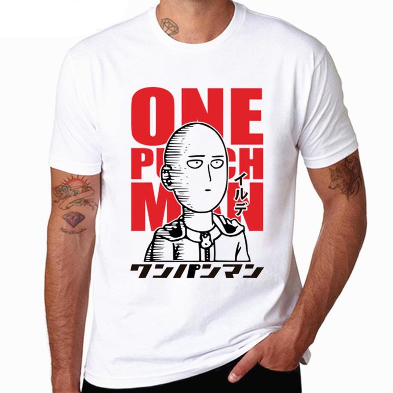 t-shirt one punch man saitama OPM rouge