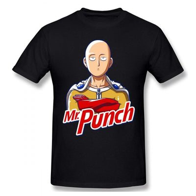 T-Shirt One Punch Man Saitama Mr Punch noir
