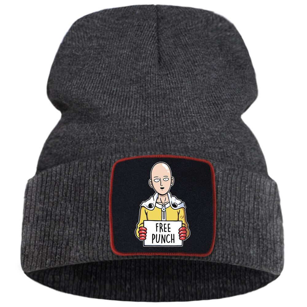 bonnet gris foncé saitama one punch man free punch