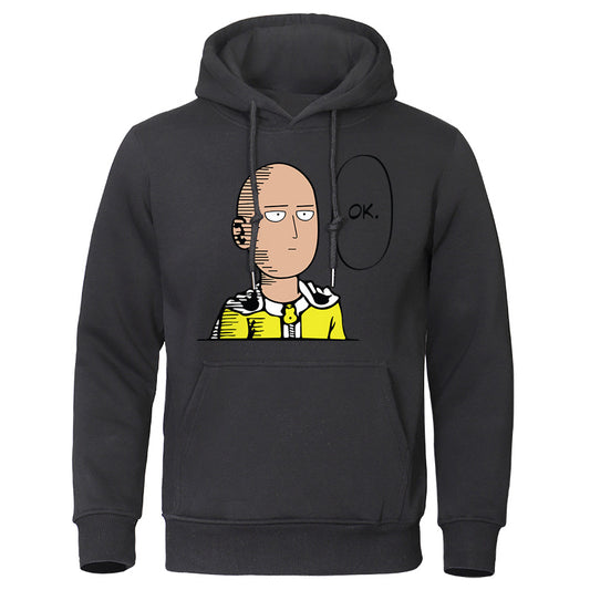 sweat one punch man saitama ok couleur noir