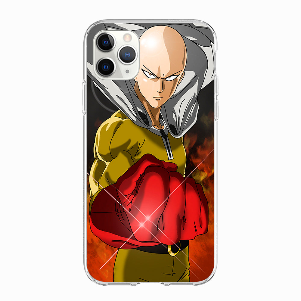 Coque One Punch Man iPhone Saitama Chauve Capé