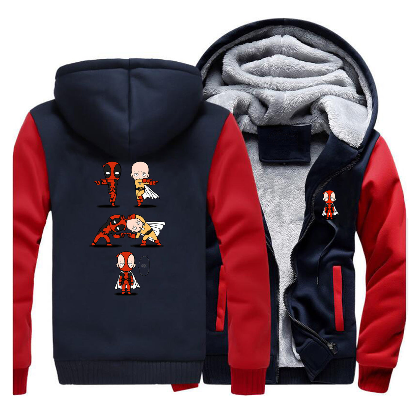 Veste Polaire rouge One Punch Man Saitama Deadpool