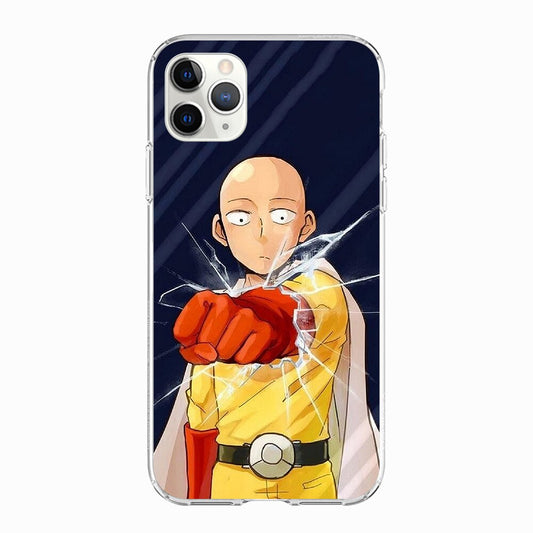 Coque One Punch Man iPhone Saitama Casse Vitre