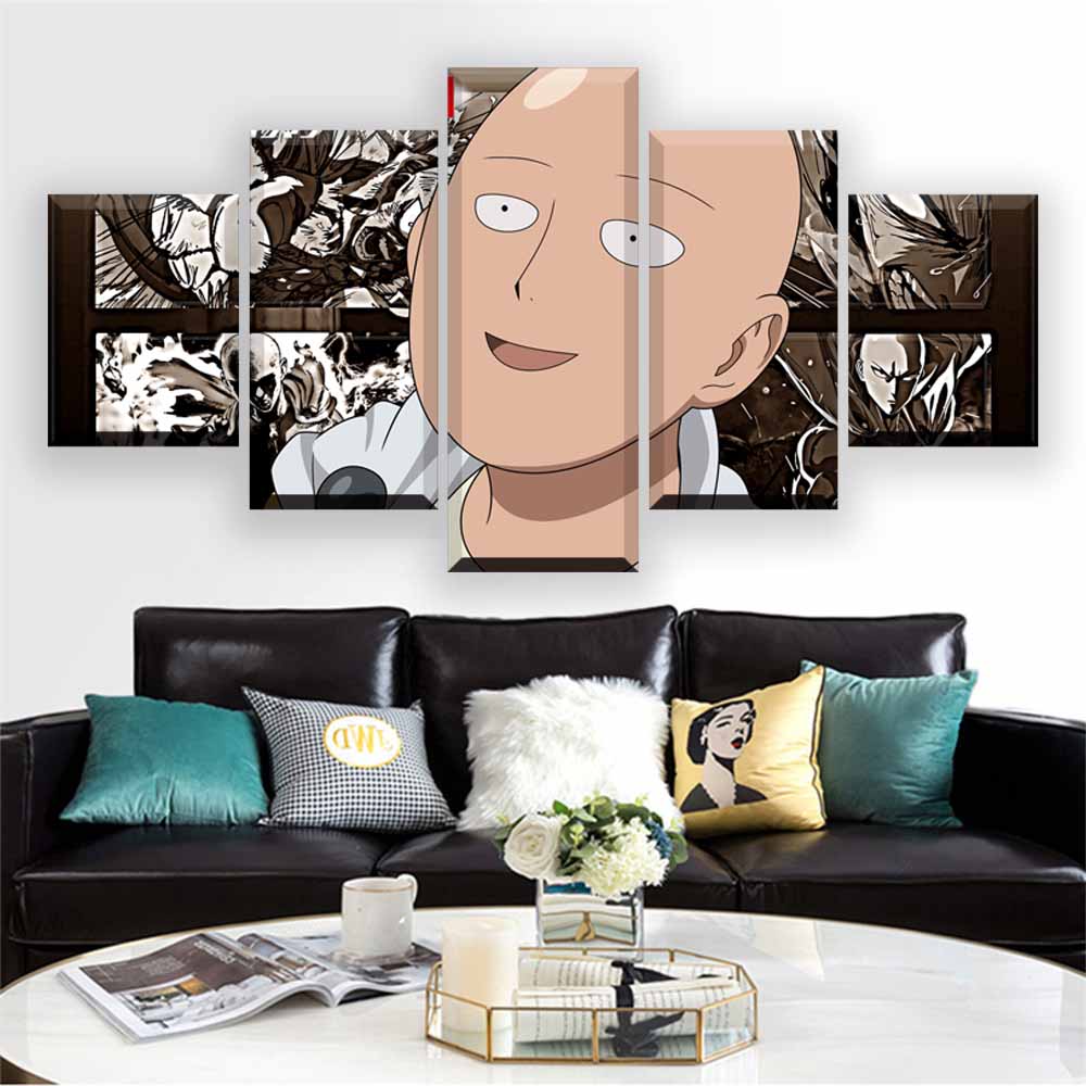 Tableau One Punch Man Saitama Sourire