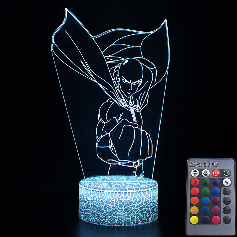 Lampe LED 3D One Punch Man Saitama Poing serré