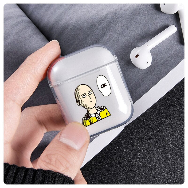 Coque Airpods One Punch Man Saitama Chauve