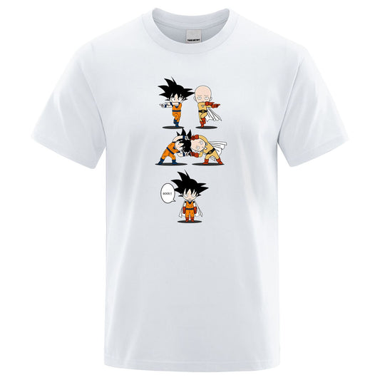 t-shirt one punch man saitama son goku