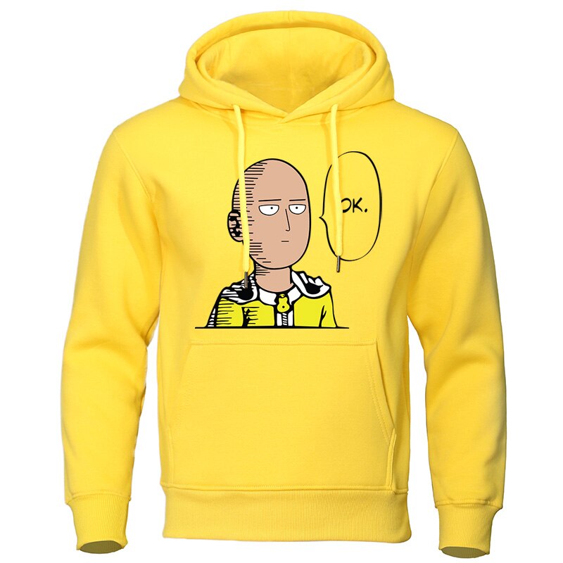 sweat one punch man saitama ok couleur jaune