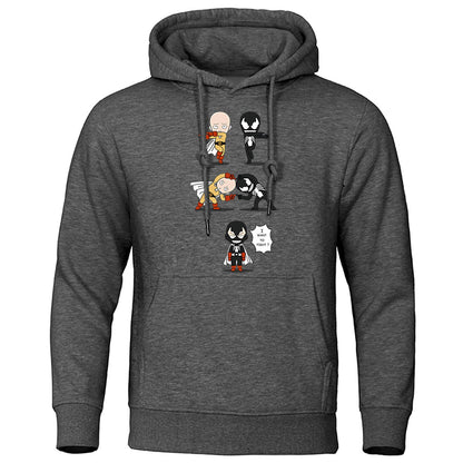 sweat one punch man saitama venom gris foncé