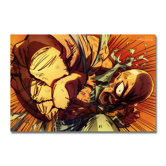 Poster Toile One Punch Man Saitama Enragé