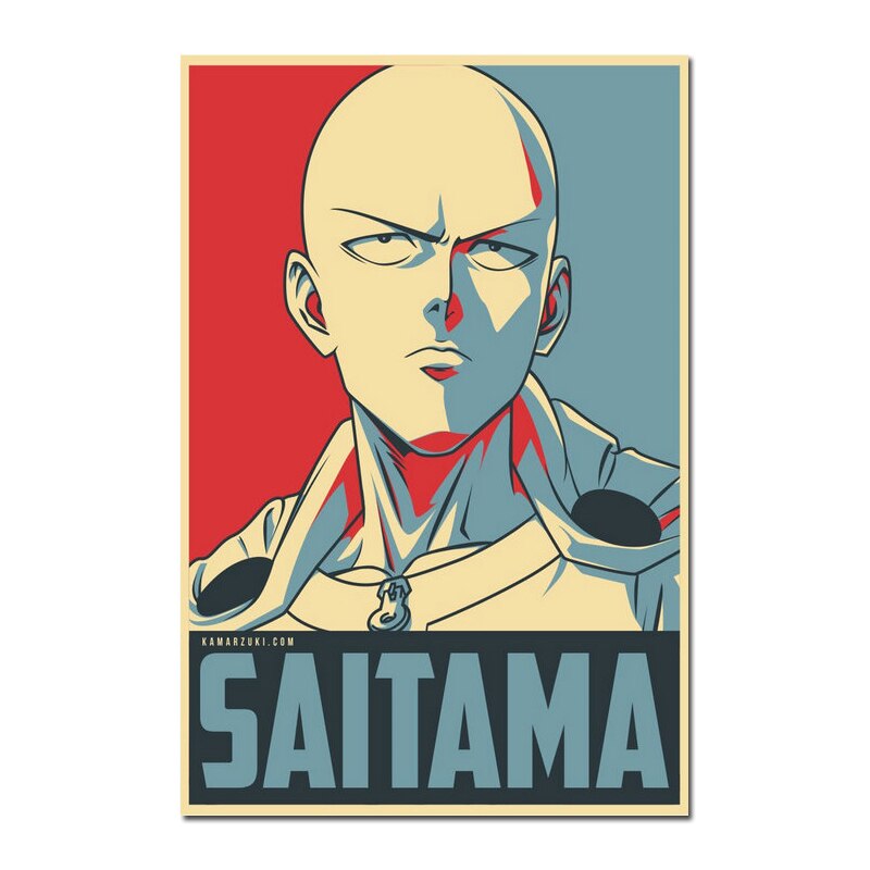 Poster one punch man Saitama président