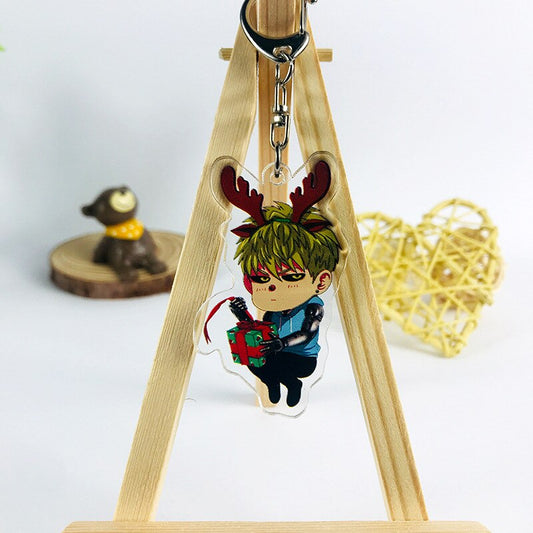 porte-cle-one-punch-man-genos-noel