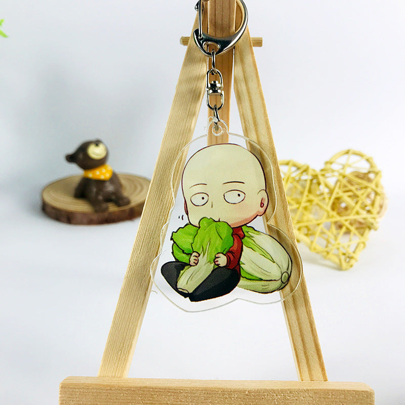 porte-cle-one-punch-man-saitama-choux-fleurs
