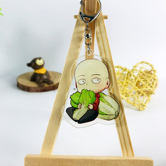 porte-cle-one-punch-man-saitama-choux-fleurs