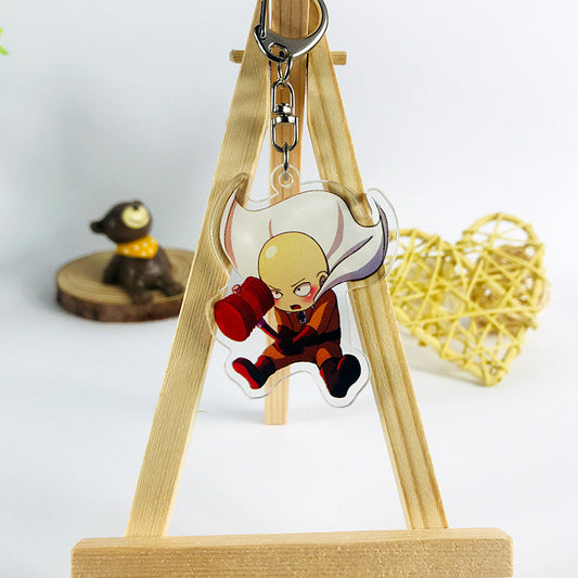 porte-cle-one-punch-man-saitama-massue