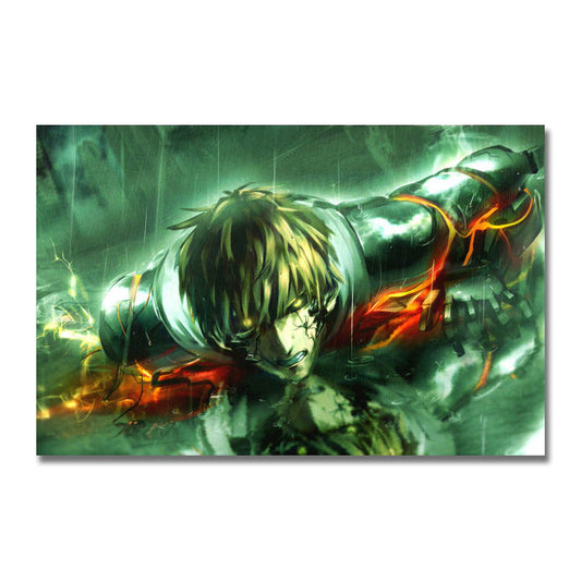 poster-toile-one-punch-man-genos-blesse