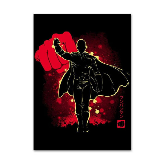 poster-toile-one-punch-man-saitama-hd