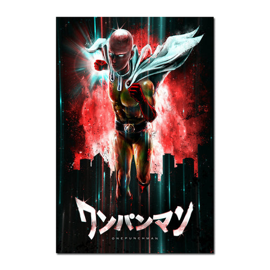 poster-toile-one-punch-man-saitama-surhumain