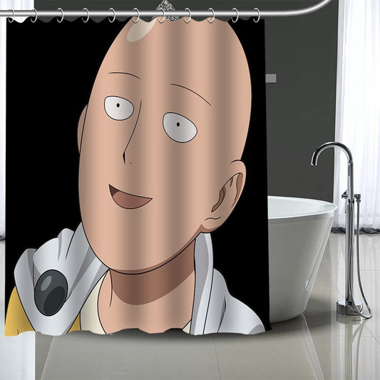 rideau-de-douche-one-punch-man-saitama-heureux